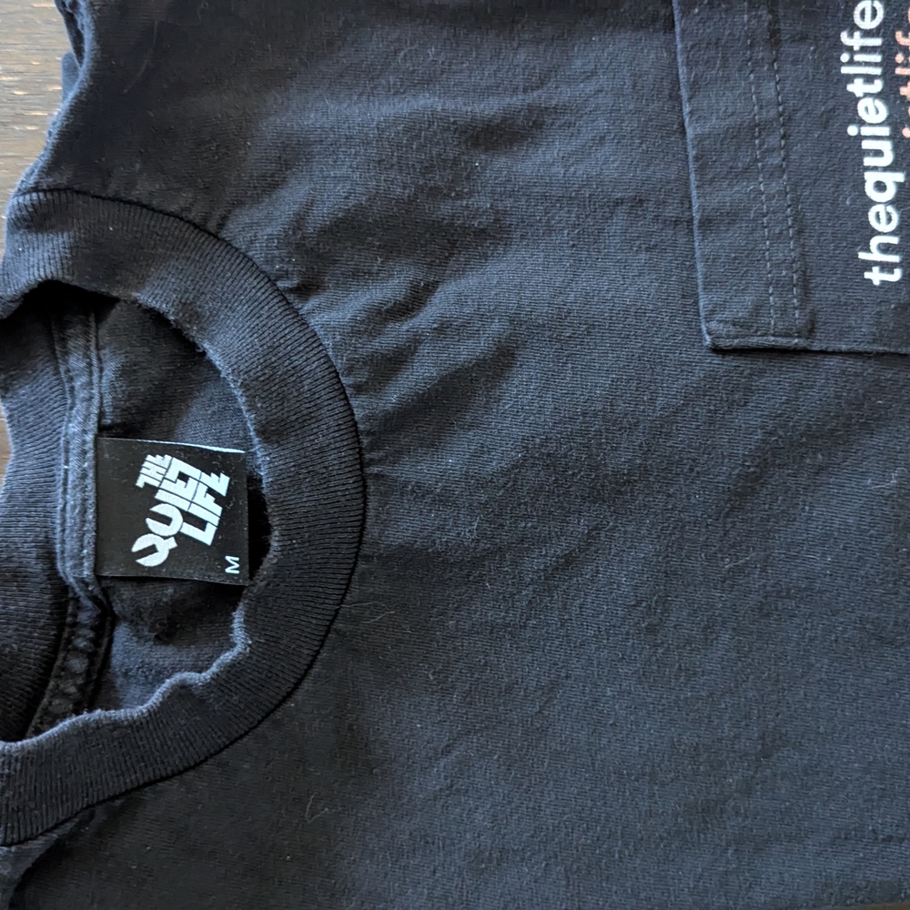 Black Short Sleeve Tee with Crew Neck - Picture 4 of 4